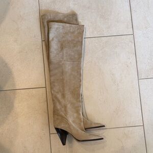 Isabel Marant Beige Over the Knee Boots